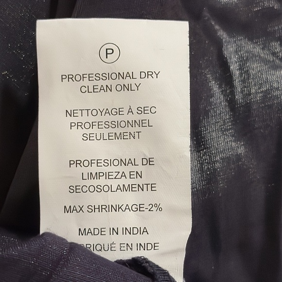 Anthropologie Samant Chauhan Utility Shirt Dress Metallic Slate Maxi Pocket-LP - Picture 12 of 12